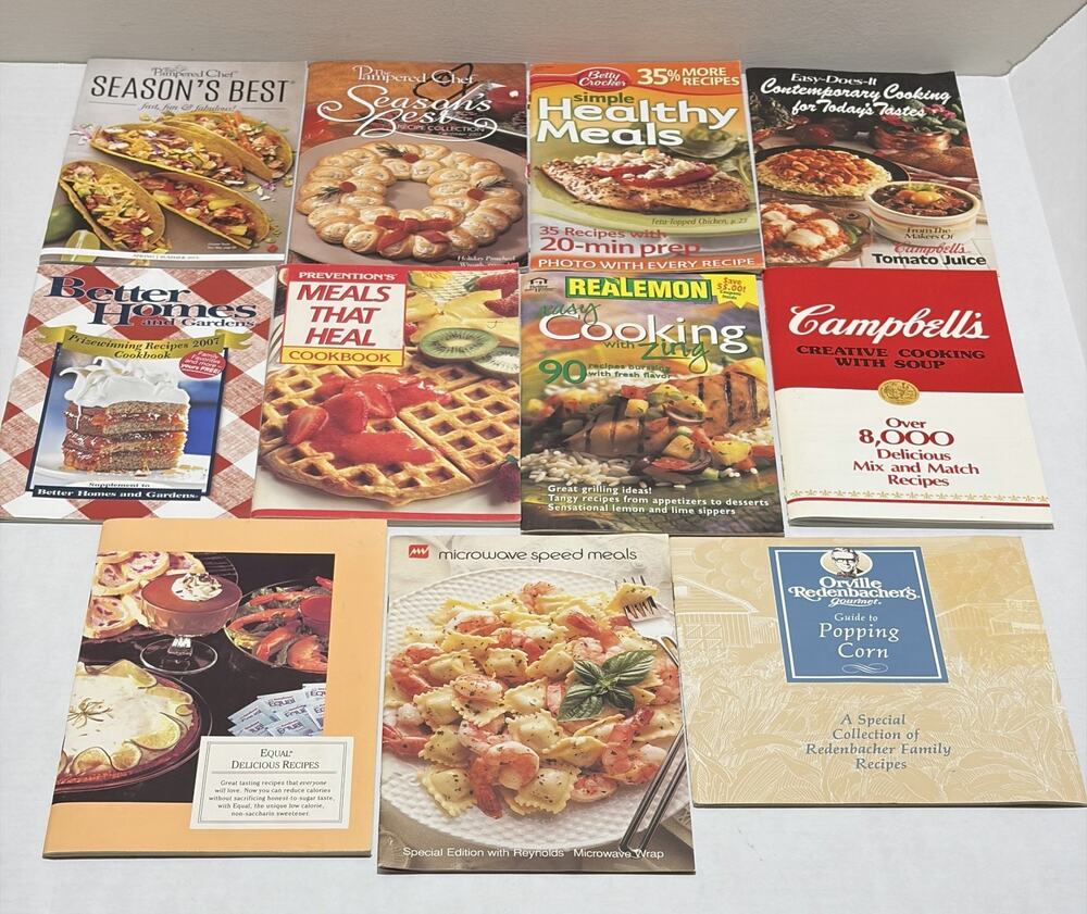 Lot of 11 Vintage Cookbook Brand Recipe Booklets 1990s–2000s